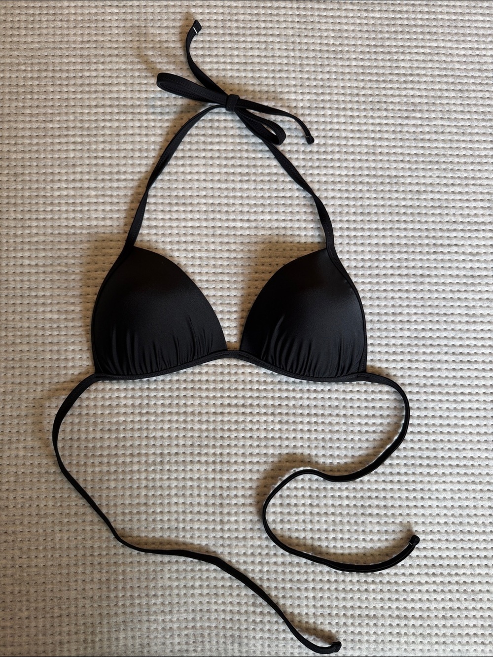 Aerie Black Triangle Bikini Top - Classic Halter Swim